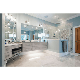 18"x 18" Right Hand Titus Floating Vanity Support, Galvanized Finish Alt 2 - Image