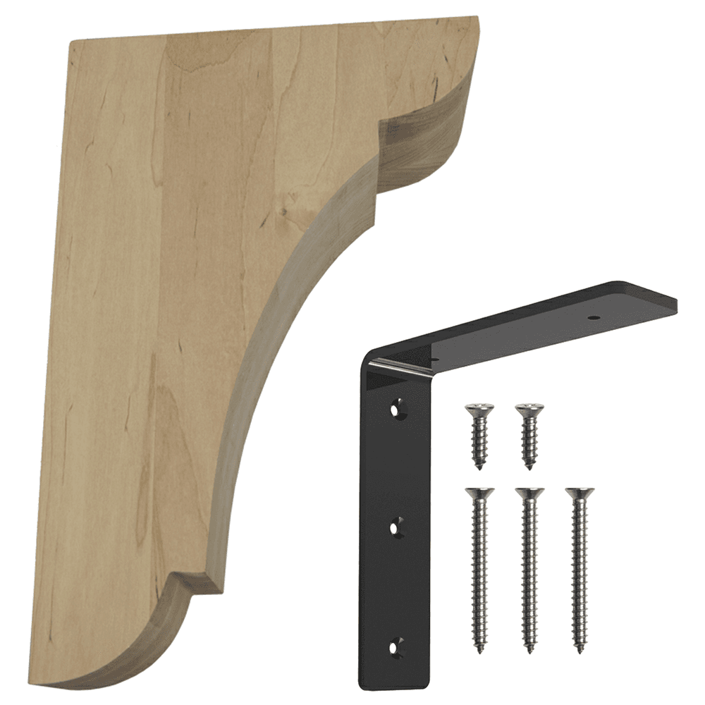 8" x 12" Corbel Bar Bracket, Unfinished Alt 1 - Image