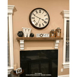 10" x 10" Corbel Scalloped Overhang Bar Bracket, Unfinished Alt 4 - Image