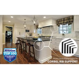 8" x 8" Corbel Rib Support, Black Finish Alt 2 - Image