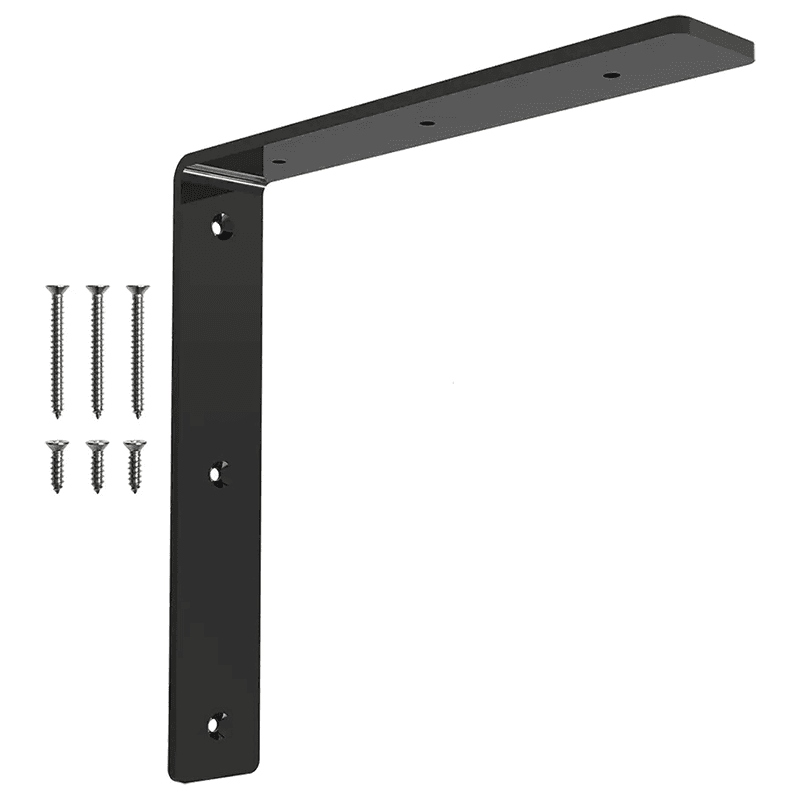 6" x 6" Corbel Rib Support, Black Finish Main - Image