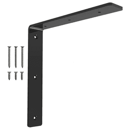 6" x 6" Corbel Rib Support, Black Finish Main - Image