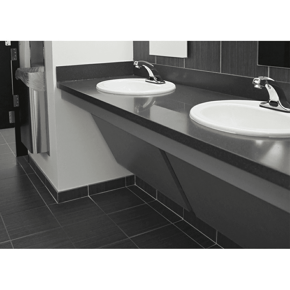20" x 20" ADA Universal Floating Vanity Bracket, Black Finish Alt 1 - Image