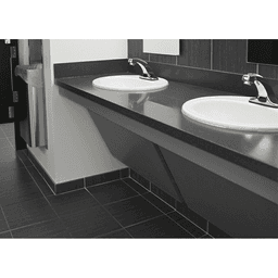 20" x 20" ADA Universal Floating Vanity Bracket, Black Finish Alt 1 - Image