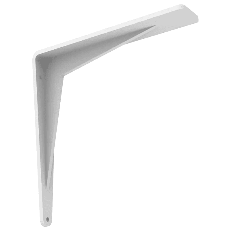 18" x 18" Chevron Countertop Support Bracket, Flat White Finish Main - Image
