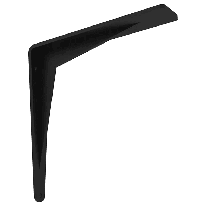 18" x 18" Chevron Countertop Support Bracket, Flat Black Finish Main - Image