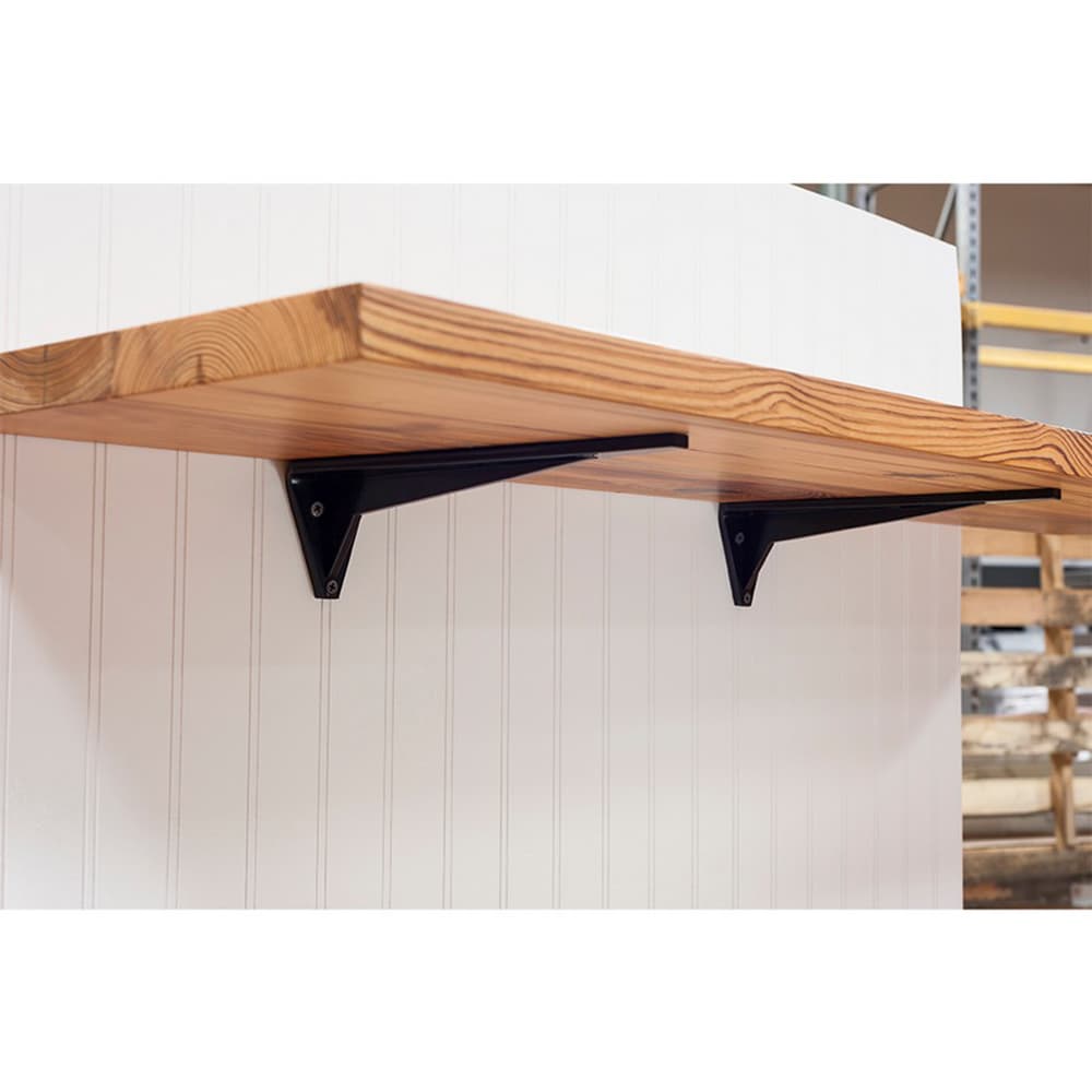 10" x 3" Industrial Shelf Bracket, Black Finish Alt 1 - Image