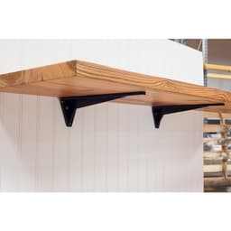 10" x 3" Industrial Shelf Bracket, Black Finish Alt 1 - Image