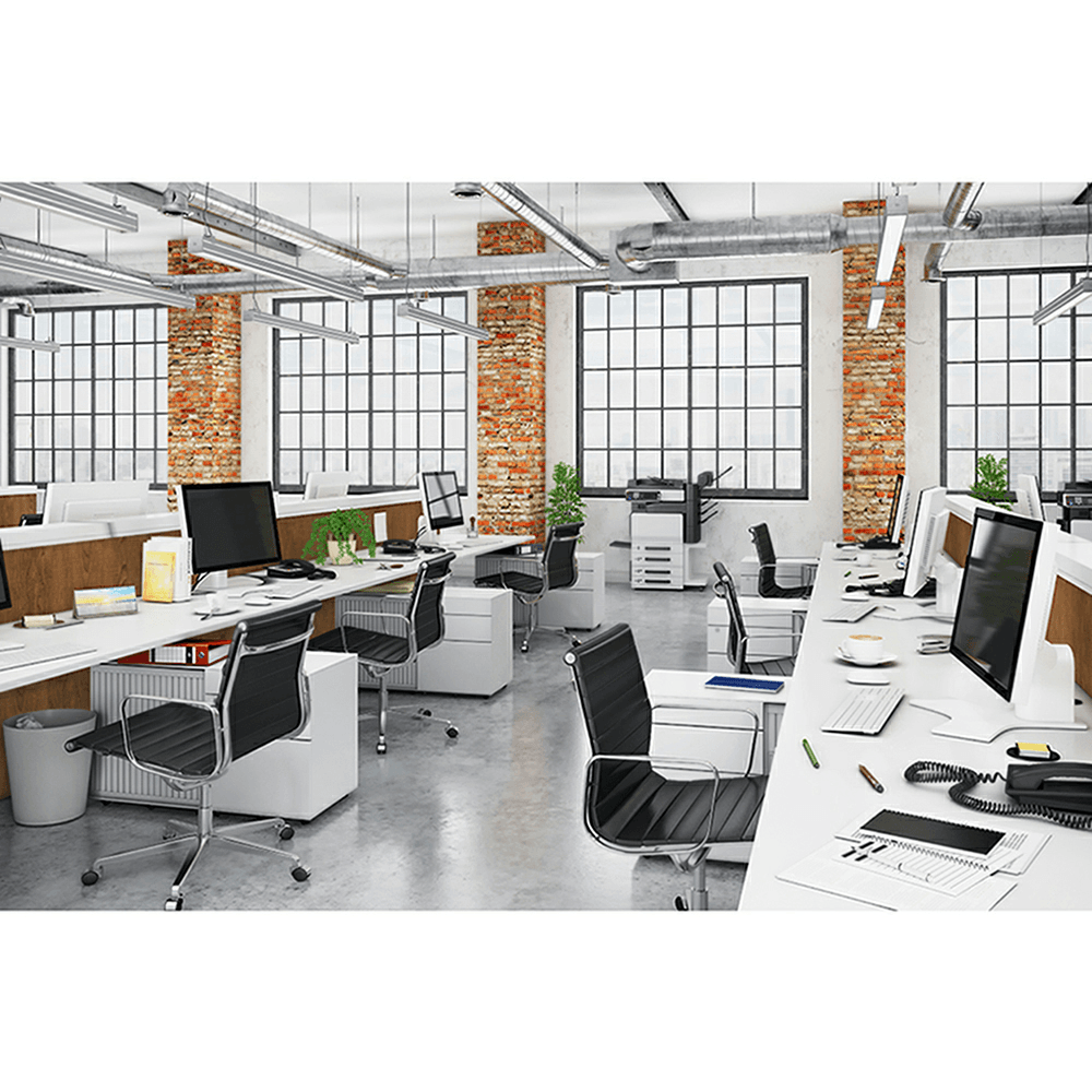 24-1/2" x 20-3/4" Wall Mount Desk Bracket, Matte Black Finish Alt 1 - Image