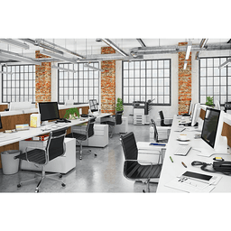 24-1/2" x 20-3/4" Wall Mount Desk Bracket, Matte Black Finish Alt 1 - Image