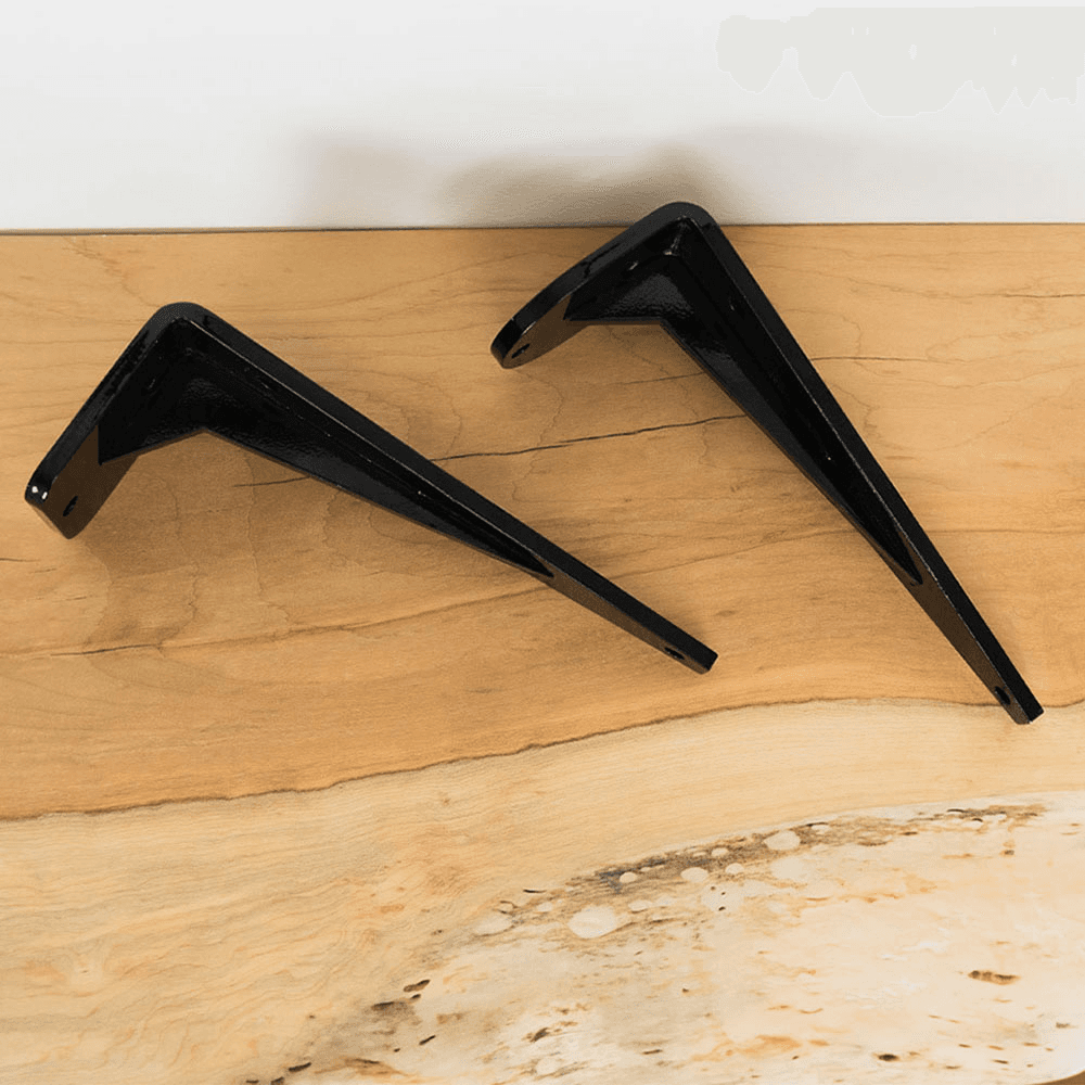 8" x 3" Modern Shelf Bracket, Black Finish Alt 2 - Image