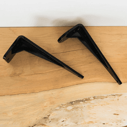 8" x 3" Modern Shelf Bracket, Black Finish Alt 2 - Image