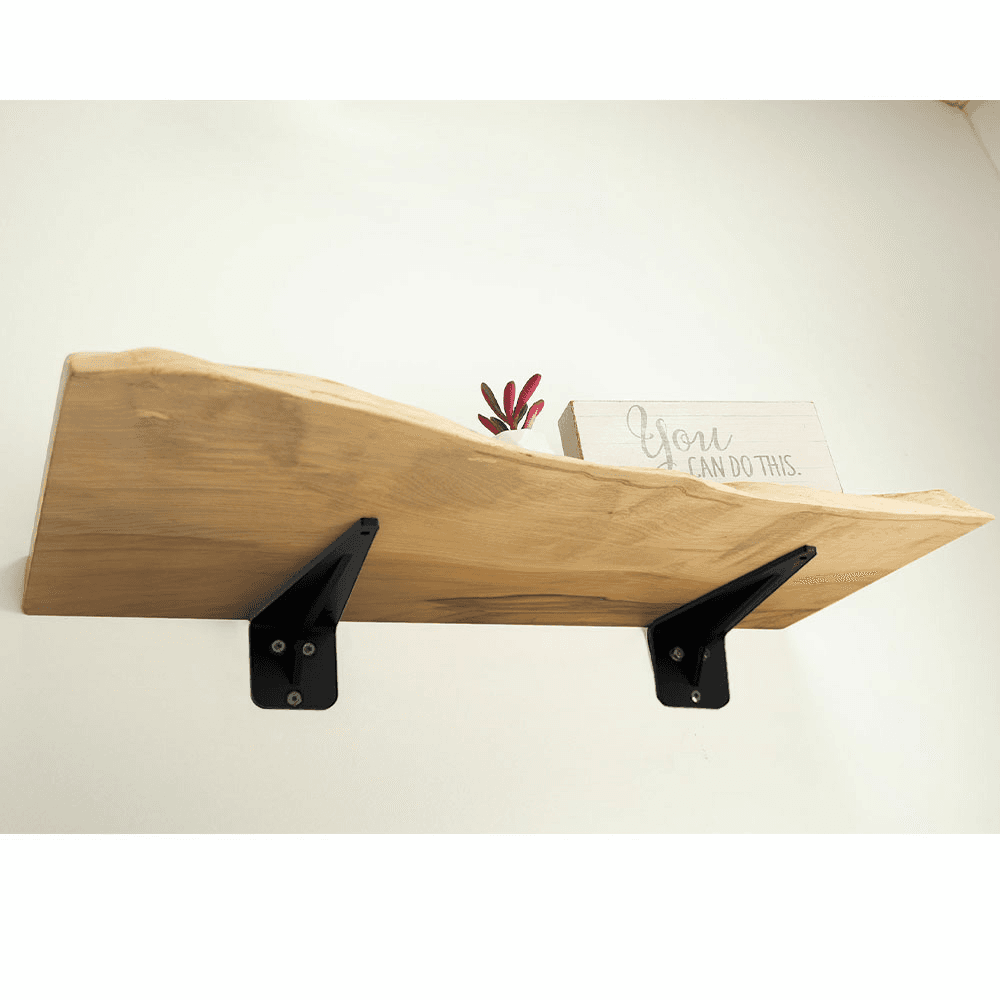 8" x 3" Modern Shelf Bracket, Black Finish Alt 3 - Image