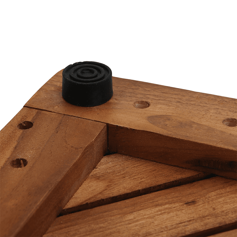 35-1/2" Radial Teak Bath Mat Alt 4 - Image