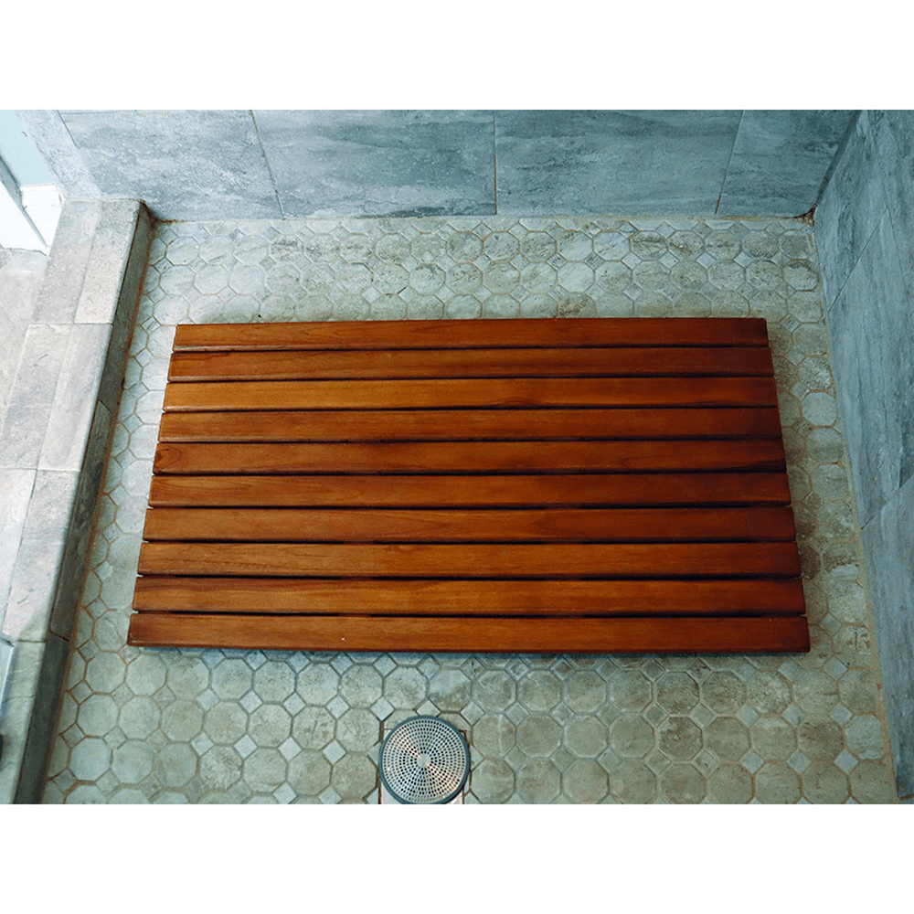 35-1/2" Lap Teak Shower Floor Insert Alt 3 - Image