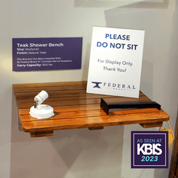 21" Teak Shower Bench Seat Alt 2 - Image