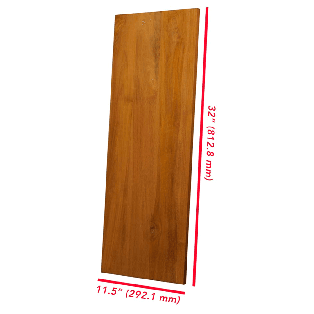 32" Shelf Insert, Teak Finish Alt 3 - Image