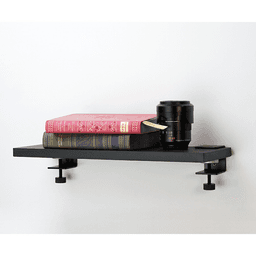 18" Floating Shelf Clamp System, Matte Luxe Noir Black Alt 1 - Image