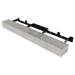 6" x 60" Floating Fireplace Mantel Kit, Victorian Gray Finish Main - Image
