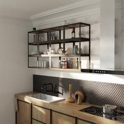 12" x 17" Model A Steel Cube Cabinet, Black Finish Alt 1 - Image