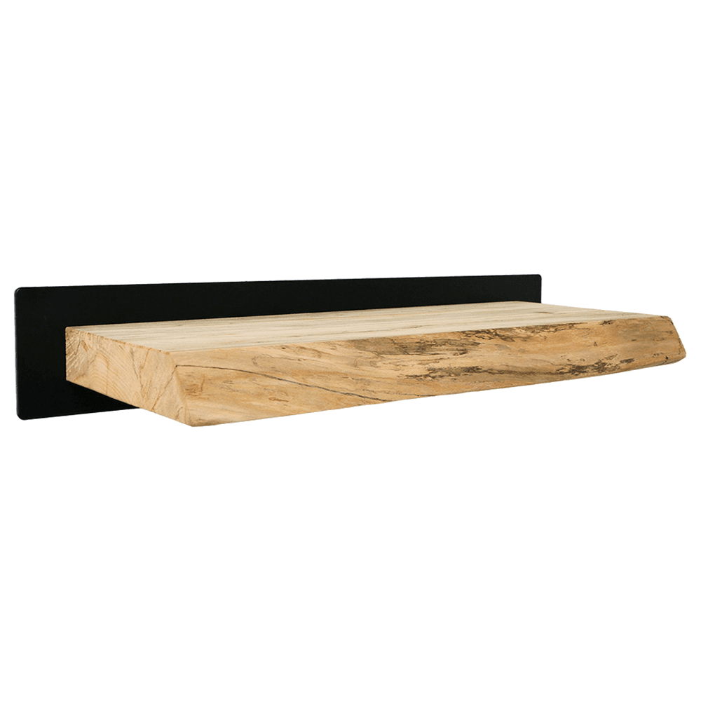 6" x 27-1/2" Accent Floating Shelf Bracket, Black Finish Alt 1 - Image