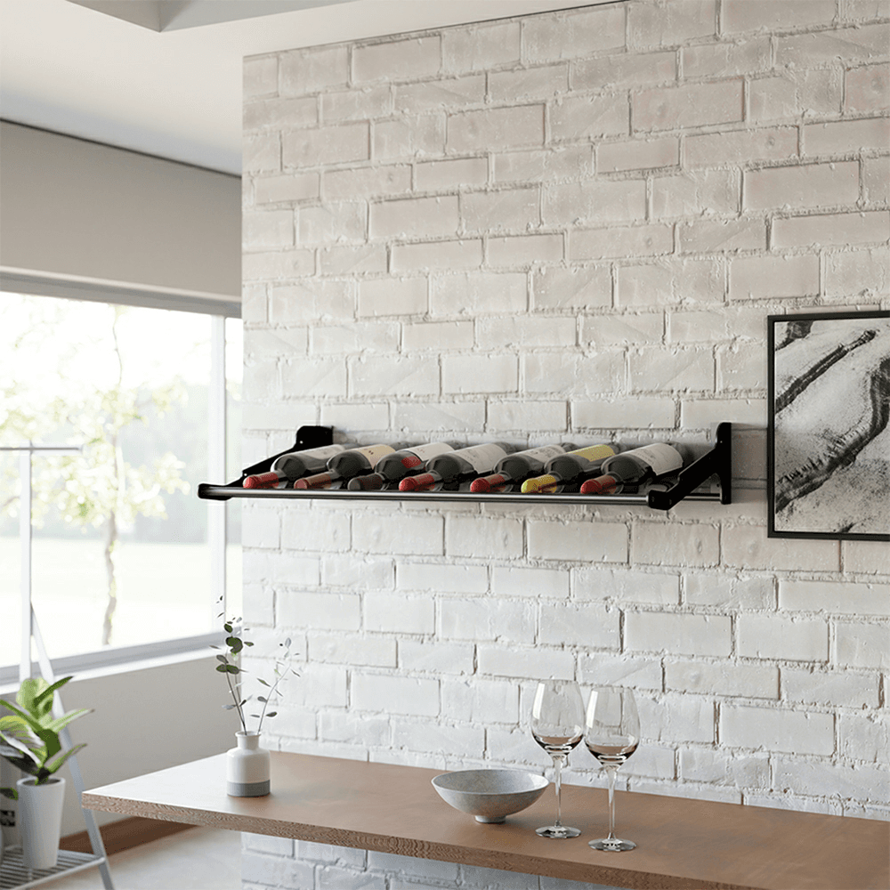 27-1/4" Wine Display Shelf Rack, Silver Alt 2 - Image