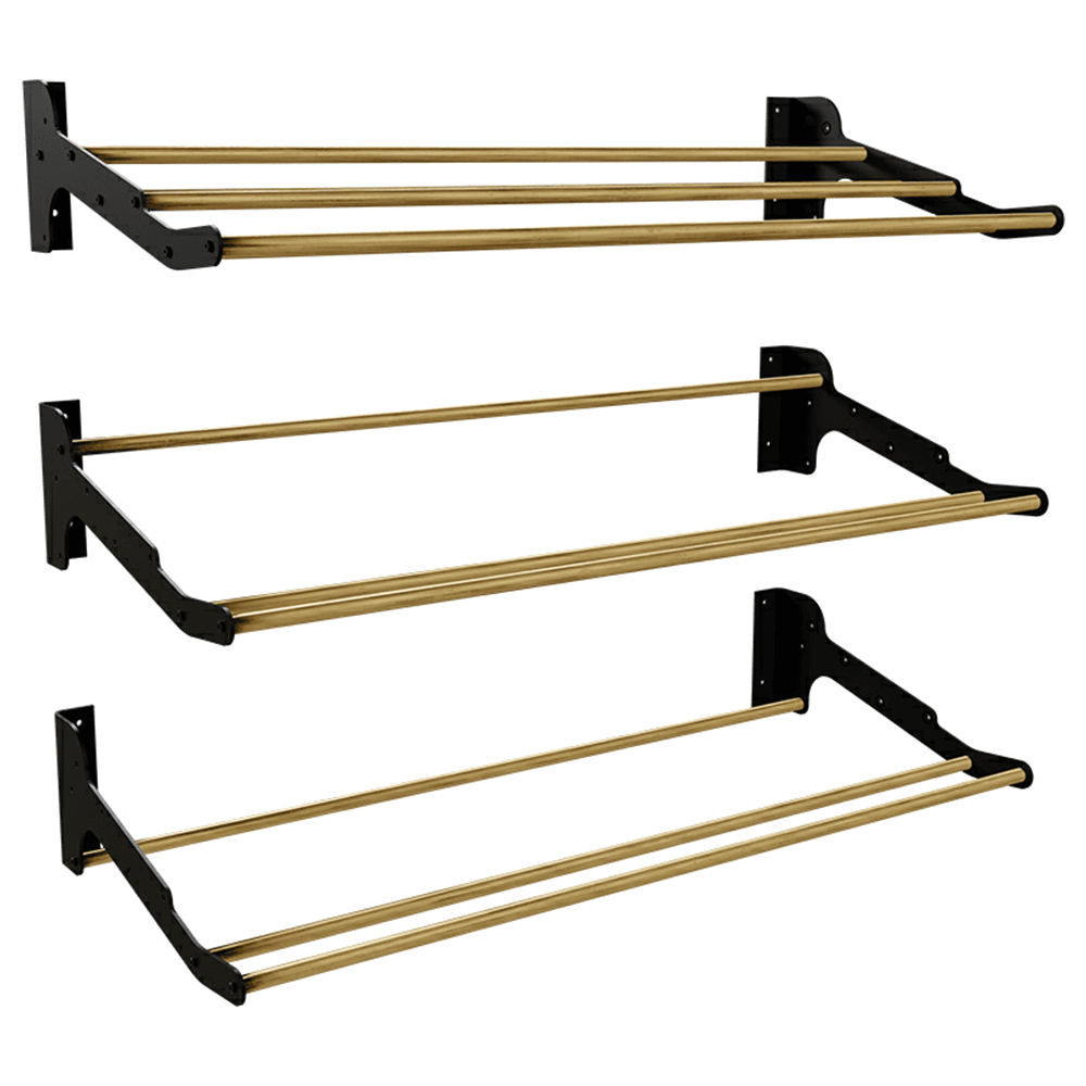 27-1/4" Wine Display Shelf Rack, Gold Main - Image