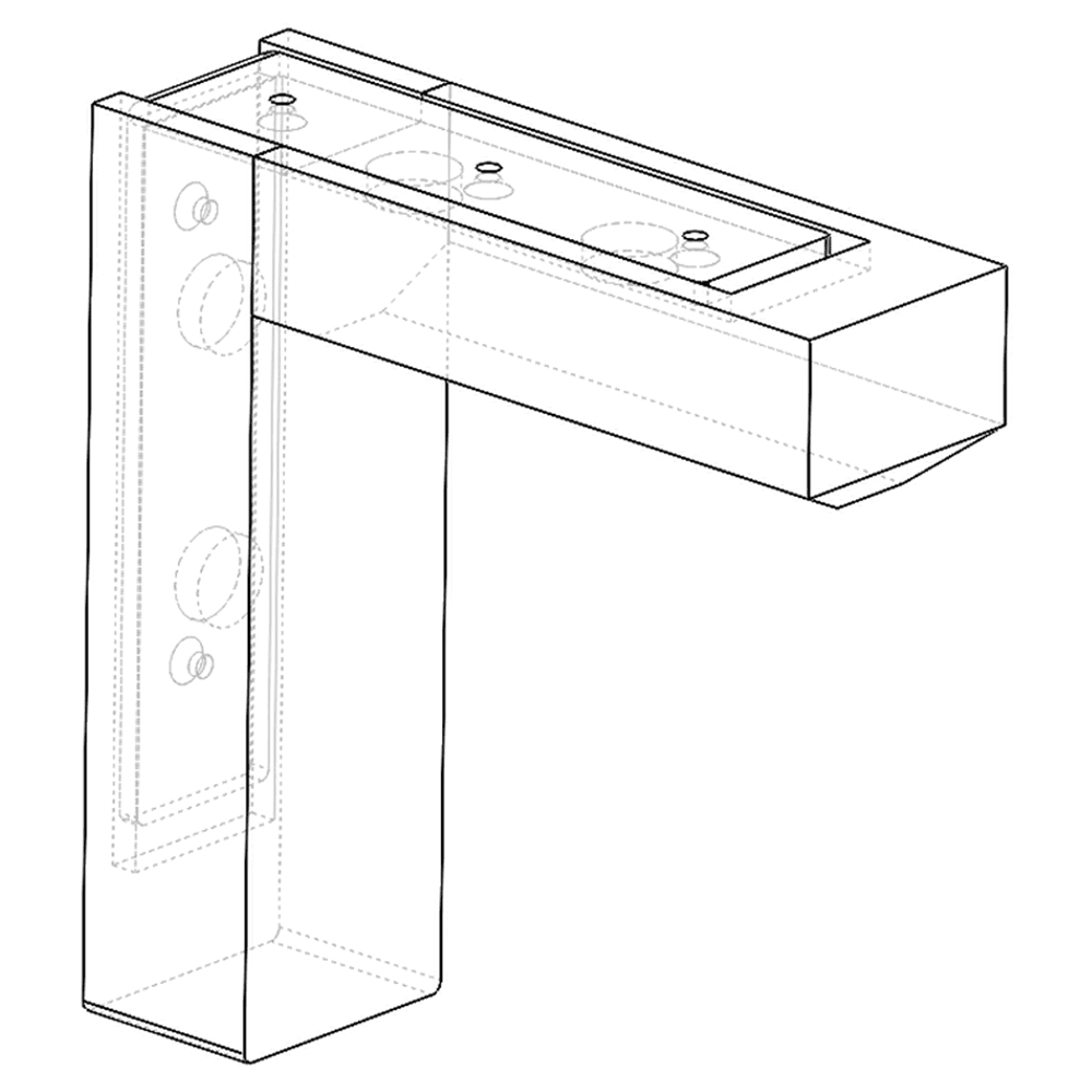 10" x 3" x 10" Es Vedra Magnetic Click Corbel, Maple Alt 3 - Image