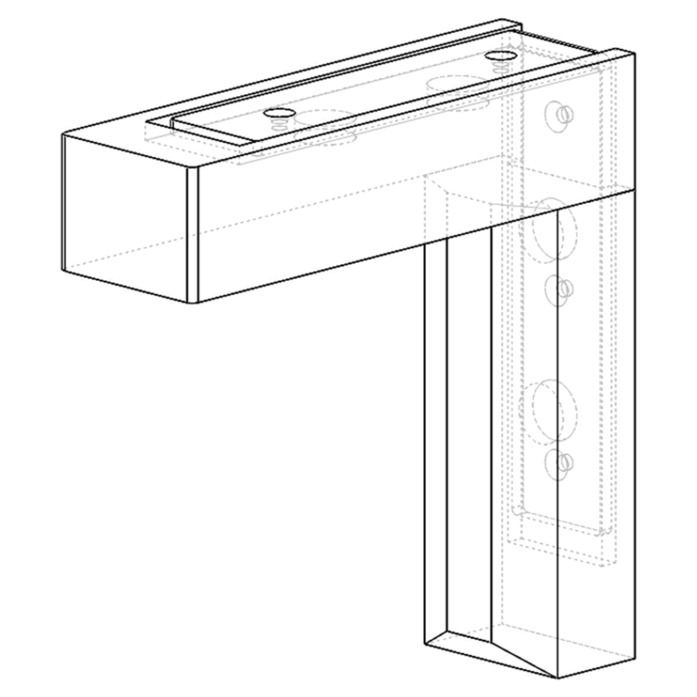 10" x 3" x 10" Es Vedra Magnetic Click Corbel, Maple Alt 4 - Image