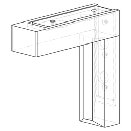 10" x 3" x 10" Es Vedra Magnetic Click Corbel, Maple Alt 4 - Image