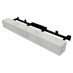 6" x 60" Floating Mantel Kit, Black Marbled Finish Alt 1 - Image