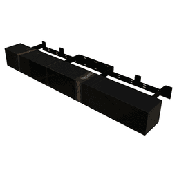 6" x 60" Floating Mantel Kit, Black Marbled Finish Main - Image