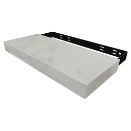 10" x 23" Porcelain Floating Shelve, Black Marbled Finish Alt 1 - Image