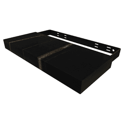 10" x 23" Porcelain Floating Shelve, Black Marbled Finish Main - Image