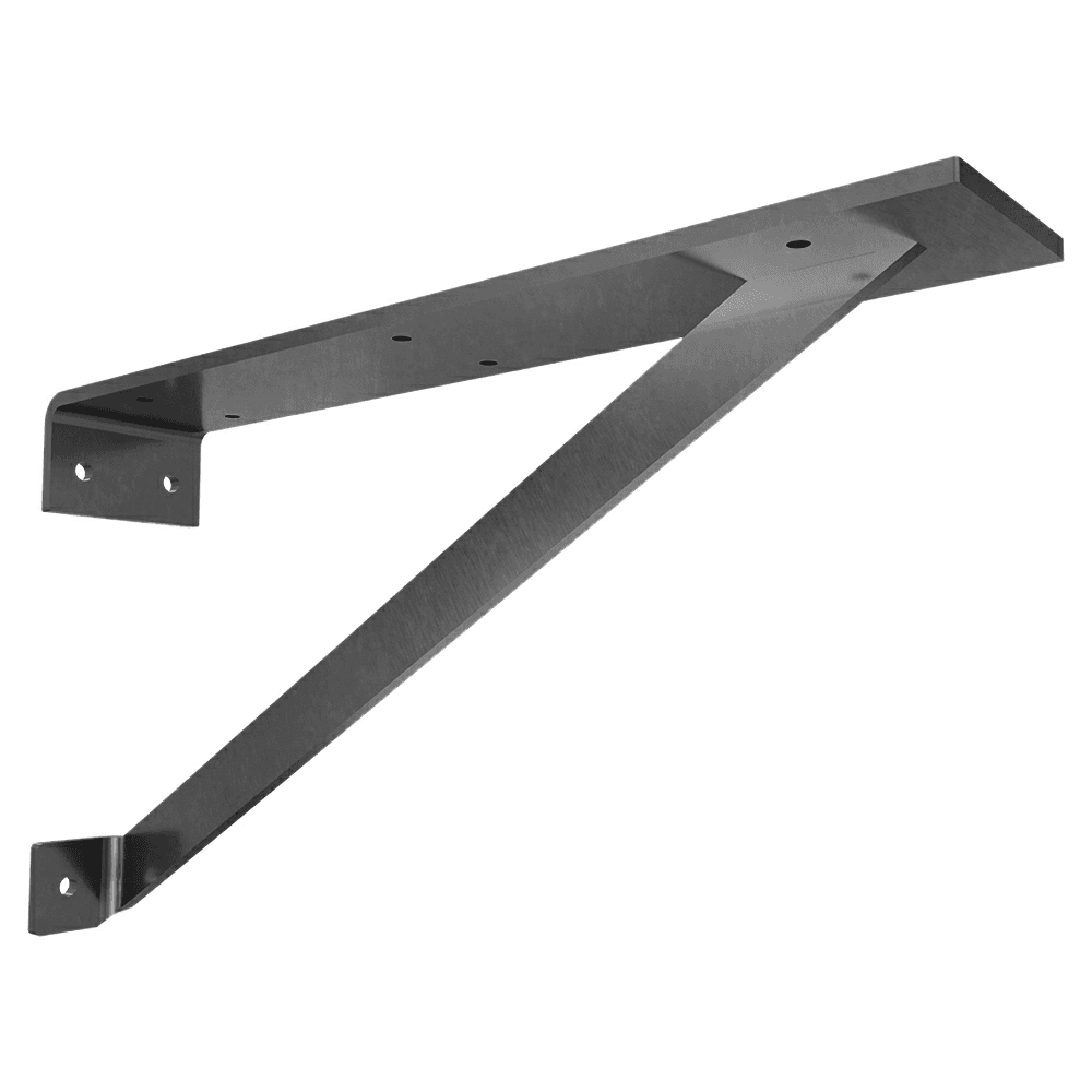 3" x 16" Archer Bench Support Bracket, Black Finish Alt 1 - Image