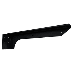 19" x 3" Double Metal Stud Front Right Hand Flange Bracket, Black Finish Main - Image