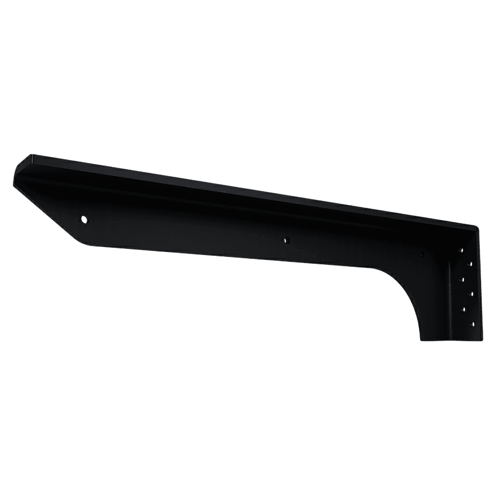 19" x 1-3/4" Single Metal Stud Front Left Hand Flange Bracket, Black Finish Main - Image