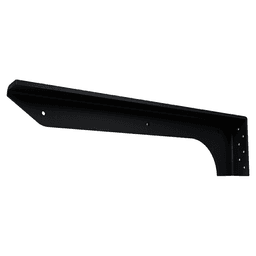 19" x 1-3/4" Single Metal Stud Front Left Hand Flange Bracket, Black Finish Main - Image