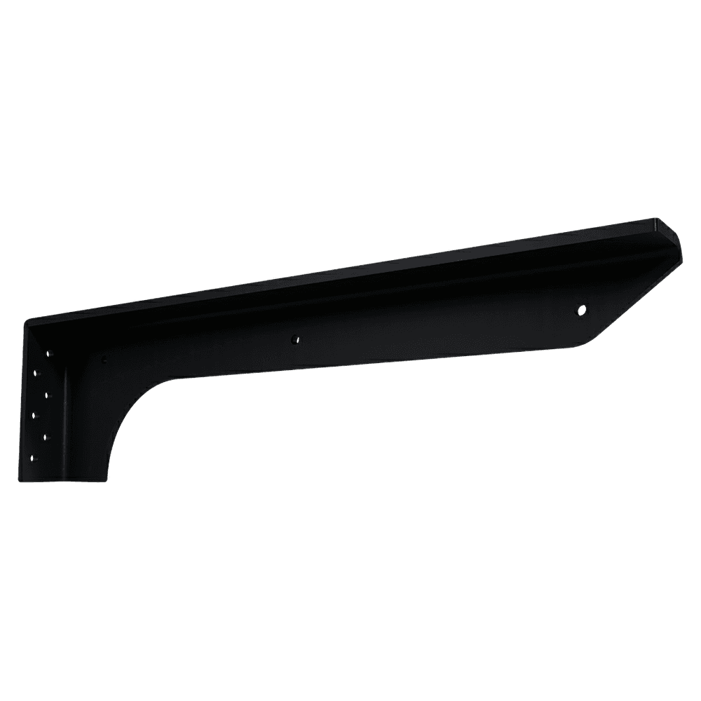 19" x 1-3/4" Single Metal Stud Front Right Hand Flange Bracket, Black Finish Main - Image