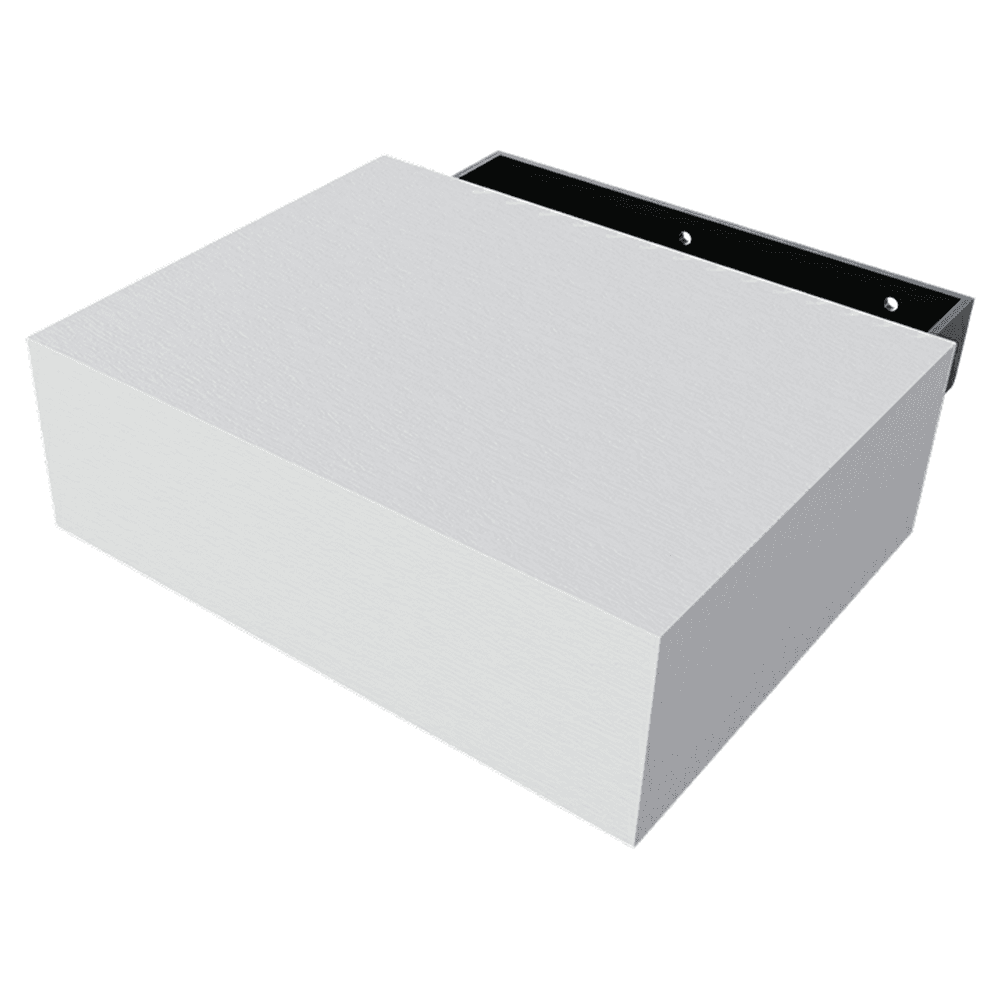 8-1/2" x 6-1/2" x 2-3/4" Concealed Storage Floating Shelf, White Main - Image