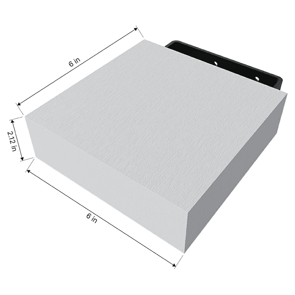 6" x 6" x 2-1/8" Mini Classic Floating Shelf, White Alt 3 - Image