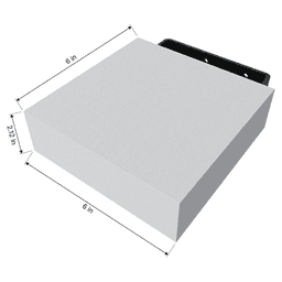 6" x 6" x 2-1/8" Mini Classic Floating Shelf, White Alt 3 - Image