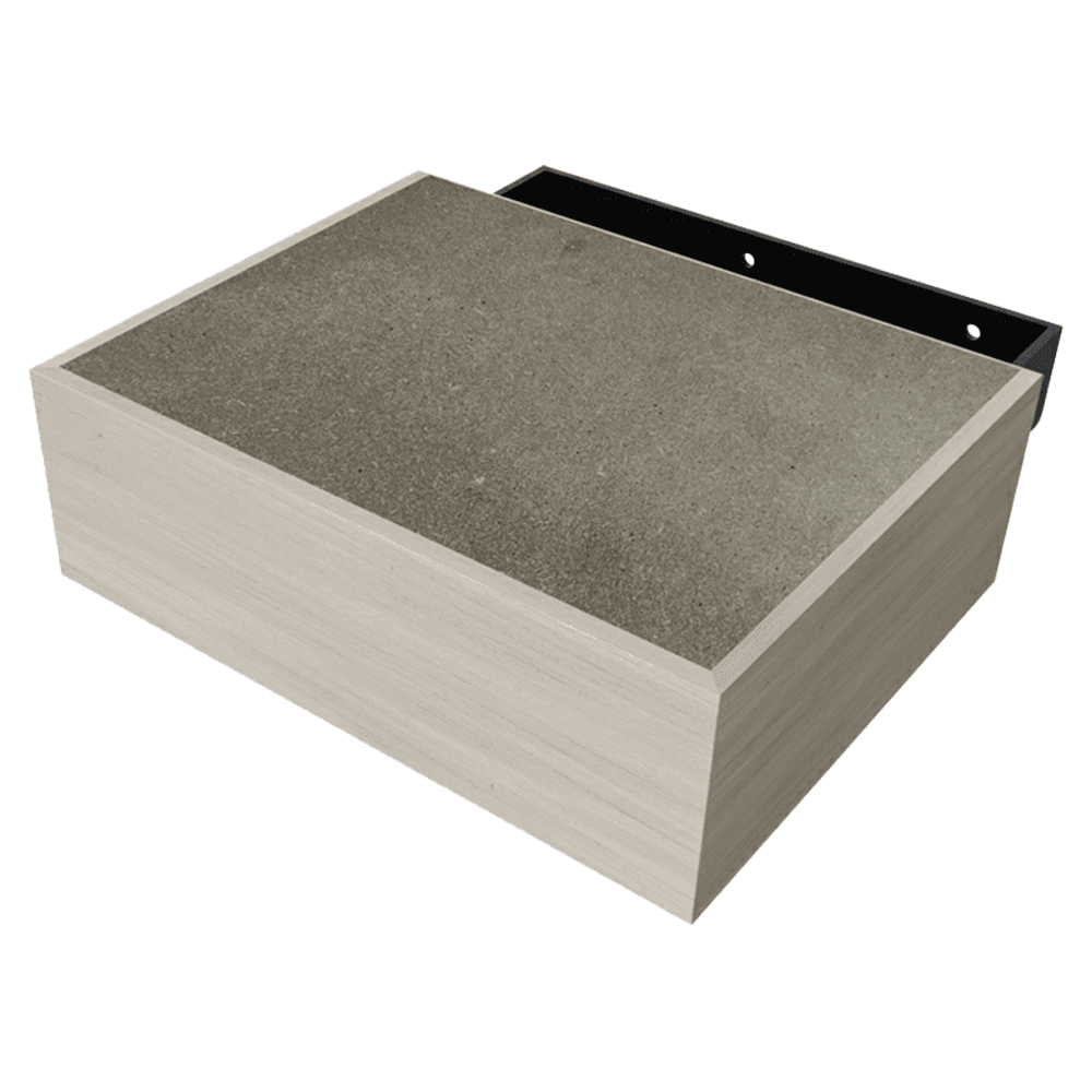 9" x 6-3/4" x 2-1/2" Concealed Storage Floating Shelf, Paint Grade Main - Image
