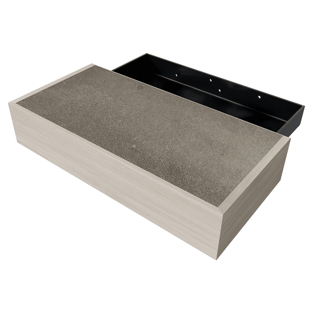 13-3/4" x 7-1/4" x 2-1/2" Concealed Storage Floating Shelf Kit, White Alt 3 - Image