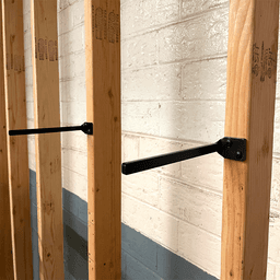 1-5/8" x 7" Floating Shelf Support Bracket, Black Alt 2 - Image