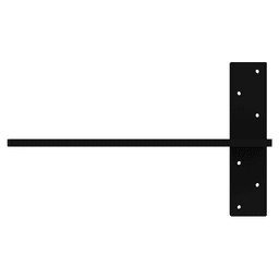 2-1/2" x 10" Capitol Stud Mounted Floating Shelf/Countertop Bracket, Flat Black Alt 1 - Image