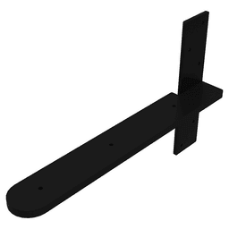 2-1/2" x 24" Capitol Stud Mounted Floating Shelf/Countertop Bracket, Flat Black Main - Image