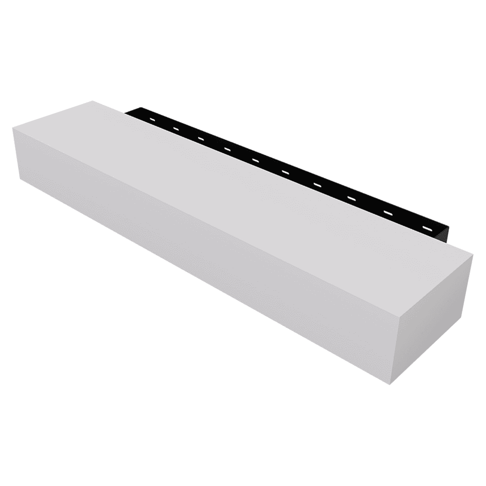 6-1/4" x 48" Concealment Fireplace Mantel Kit, White Finish Alt 1 - Image