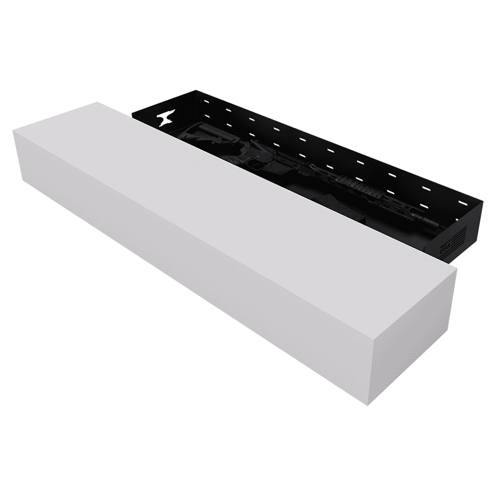 6-1/4" x 48" Concealment Fireplace Mantel Kit, White Finish Main - Image