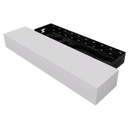 6-1/4" x 48" Concealment Fireplace Mantel Kit, White Finish Main - Image